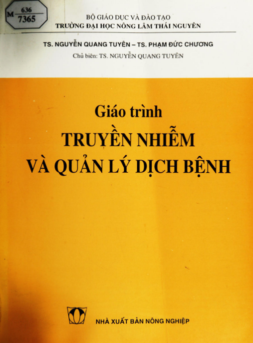 Giáo Trình Truyền Nhiễm Và Quản Lý Dịch Bệnh – Tài Liệu Chuẩn Cho Thú Y
