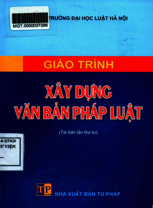Giáo Trình Xây Dựng Văn Bản Pháp Luật – Hướng Dẫn Toàn Diện Cho Người Làm Luật