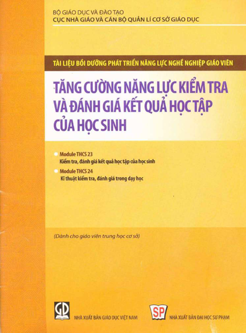 Tăng Cường Năng Lực Kiểm Tra Và Đánh Giá Kết Quả Học Tập Của Học Sinh | Ebook Hướng Dẫn Giáo Viên