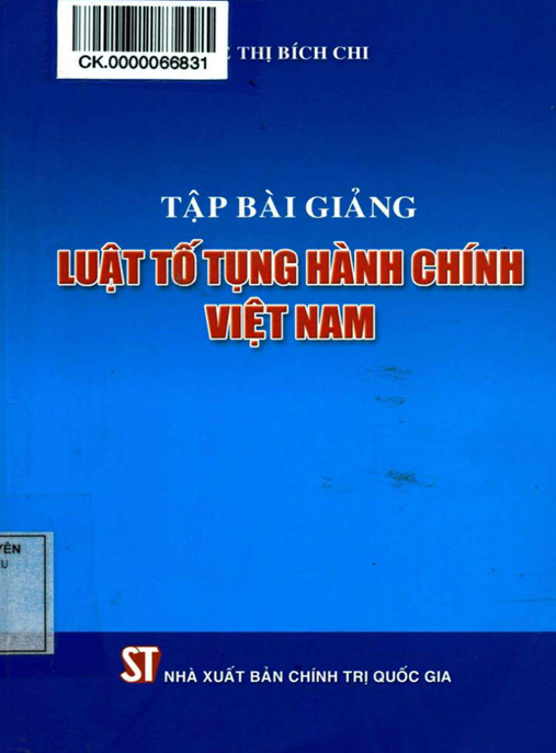 Tập Bài Giảng Luật Tố Tụng Hành Chính Việt Nam | Tài Liệu Quý Giá
