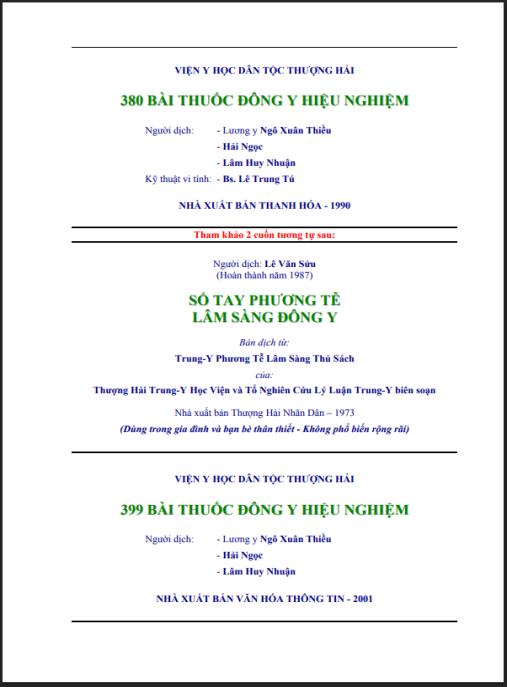 380 Bài Thuốc Đông Y Hiệu Nghiệm – Bí Quyết Chữa Bệnh Dân Gian