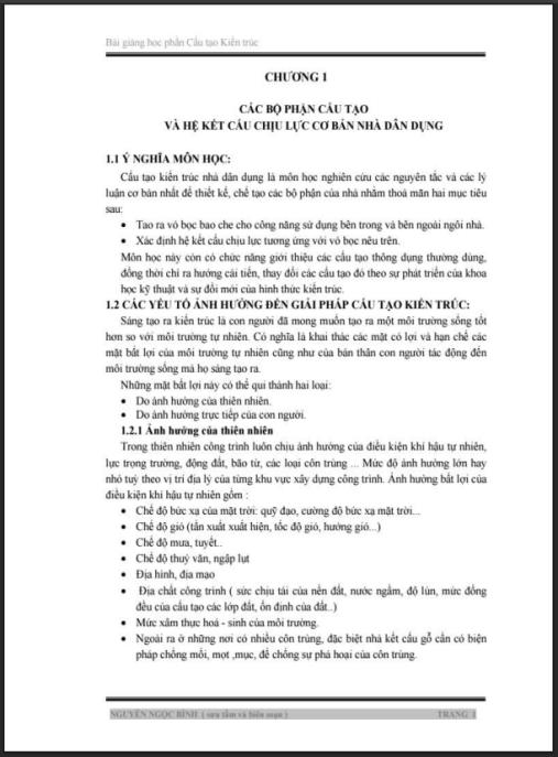 Bài Giảng Học Phần Cấu Tạo Kiến Trúc – Nền Tảng Thiết Kế Vững Chắc