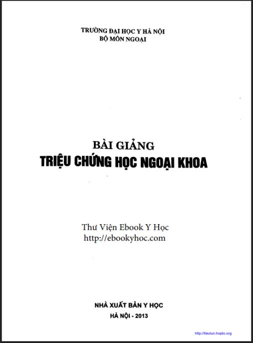 Bài Giảng Triệu Chứng Học Ngoại Khoa – Tài Liệu Y Khoa Chuyên Sâu