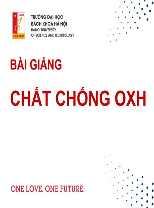 Bài giảng Chất chống oxy hóa – Bí quyết bảo quản thực phẩm hiệu quả