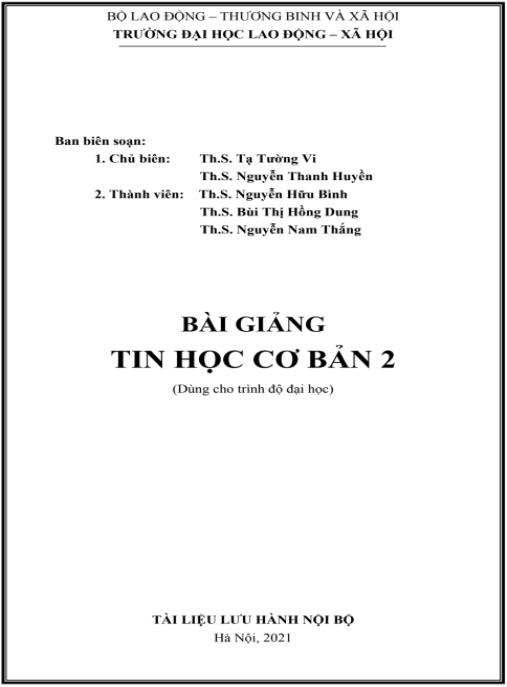 Bài giảng Tin học cơ bản 2 – Hướng dẫn Master Microsoft Access 2016