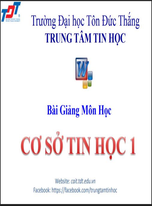 Bài giảng môn học Cơ sở tin học 1 – Hướng dẫn thực hành Word cơ bản