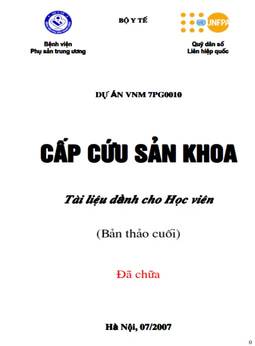 Cấp Cứu Sản Khoa – Hướng Dẫn Chẩn Đoán Điều Trị Khẩn Cấp