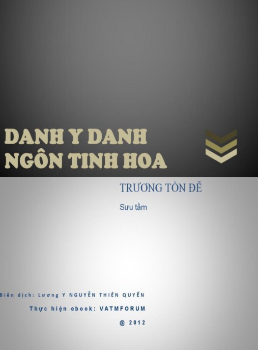 Danh Y Danh Ngôn Tinh Hoa – Kho Báu Tri Thức Sức Khỏe Vàng