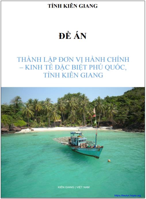Đề Án Thành Lập Đơn Vị Hành Chính Kinh Tế Đặc Biệt Phú Quốc Tỉnh Kiên Giang – Bản Chi Tiết