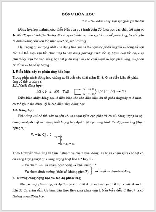 Động Hóa Học – Bí Quyết Nắm Vững Tốc Độ Phản Ứng