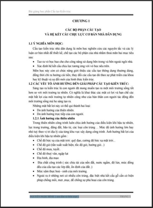 Giáo Trình Bài Giảng Cấu Tạo Kiến Trúc – Hướng Dẫn Toàn Diện Cho Kiến Trúc Sư