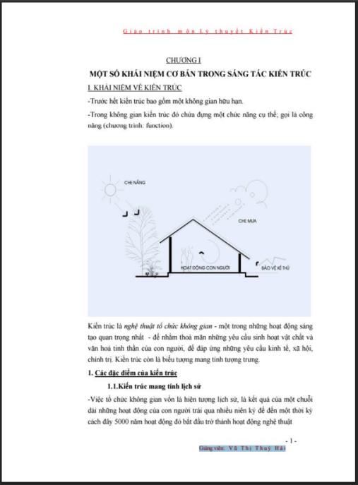 Giáo Trình Môn Lý Thuyết Kiến Trúc – Nền Tảng Vững Chắc Cho Kiến Trúc Sư Tương Lai