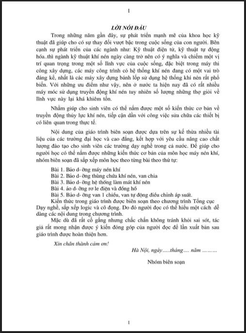 Giáo trình Bảo dưỡng máy nén khí – Hướng dẫn thực hành chuyên sâu