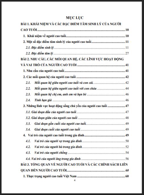 Giáo trình Công tác xã hội trợ giúp người cao tuổi Phần 1 – Tài liệu nền tảng chuyên sâu