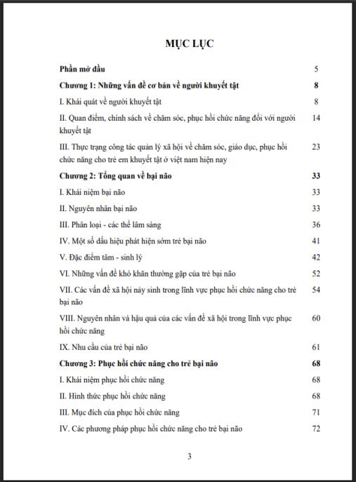 Tải Ngay: Giáo trình Công tác xã hội trong lĩnh vực phục hồi chức năng cho trẻ bại não Phần 1