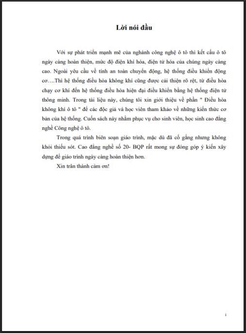 Giáo trình Điều hòa không khí ô tô – Hướng dẫn sửa chữa bảo dưỡng chuyên sâu