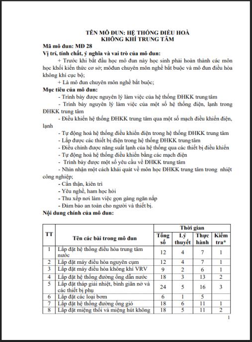 Giáo trình Điều hòa không khí trung tâm – Hướng dẫn lắp đặt chuyên sâu