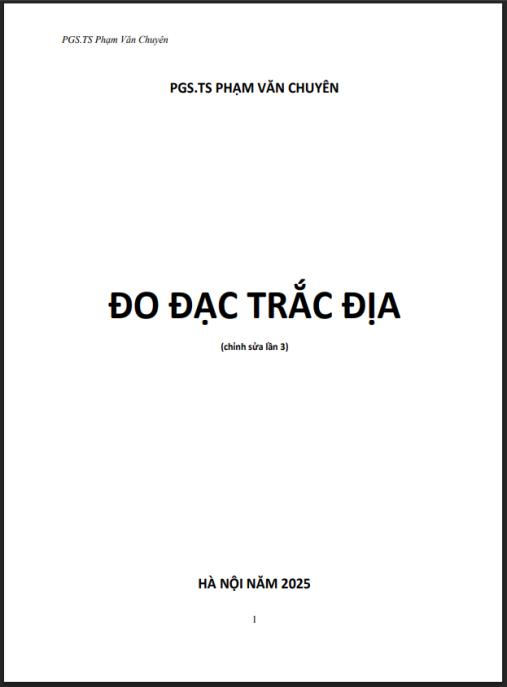 Giáo trình Đo đạc trắc địa (Chỉnh sửa lần 3) – Hướng dẫn thực hành chuyên sâu