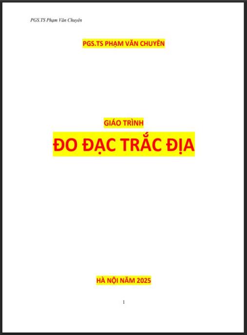Giáo trình Đo đạc trắc địa – Hướng dẫn toàn diện thực hành chuyên sâu