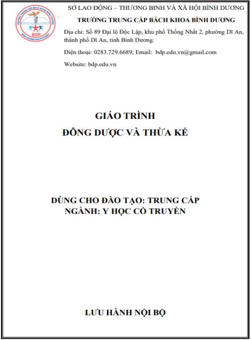 Giáo trình Đông dược và thừa kế – Nền tảng Y học cổ truyền vững chắc