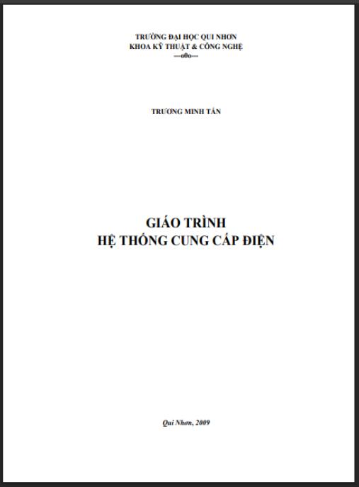 Giáo trình Hệ thống cung cấp điện – Hướng dẫn thiết kế chuyên sâu