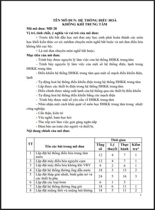 Giáo trình Hệ thống điều hoà không khí trung tâm – Hướng dẫn toàn diện cho kỹ sư