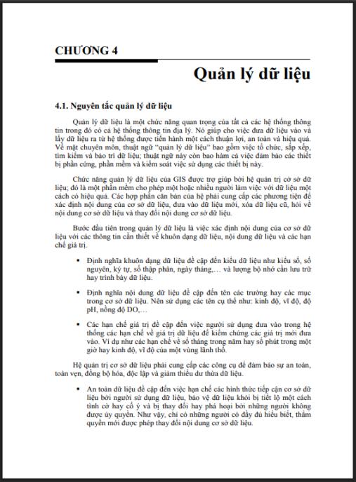 Giáo trình Hệ thống thông tin địa lí (GIS) Phần 2 – Nâng cao kỹ năng quản lý dữ liệu GIS