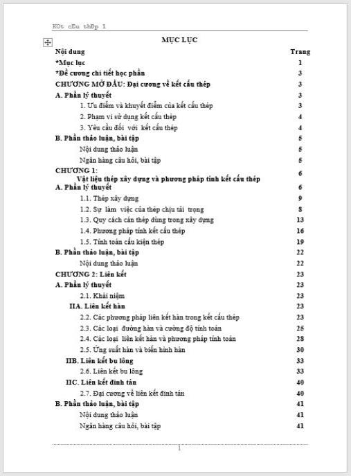 Giáo trình Kết cấu thép 1 – Tài liệu nền tảng cho kỹ sư xây dựng