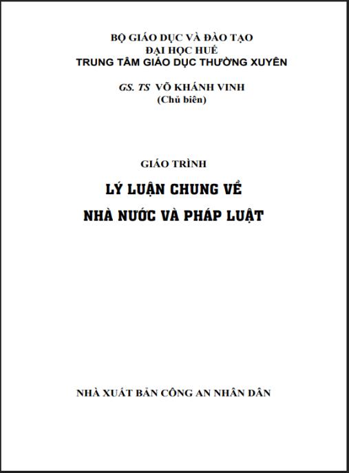 Giáo trình Lý luận chung về Nhà nước và Pháp luật: Phần 1 – Nền tảng kiến thức đại học thiết yếu