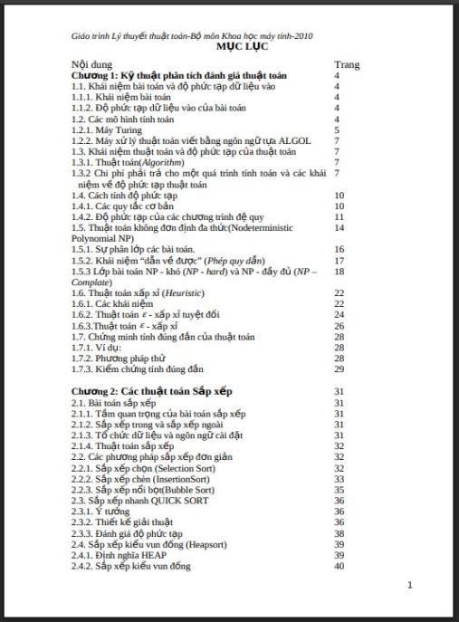 Giáo trình Lý thuyết thuật toán – Nền tảng vững chắc chinh phục lập trình