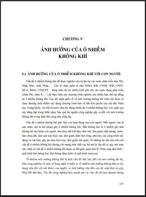 Giáo trình Ô nhiễm không khí – Phần 2: Kiểm Soát & Phân Tích Chuyên Sâu