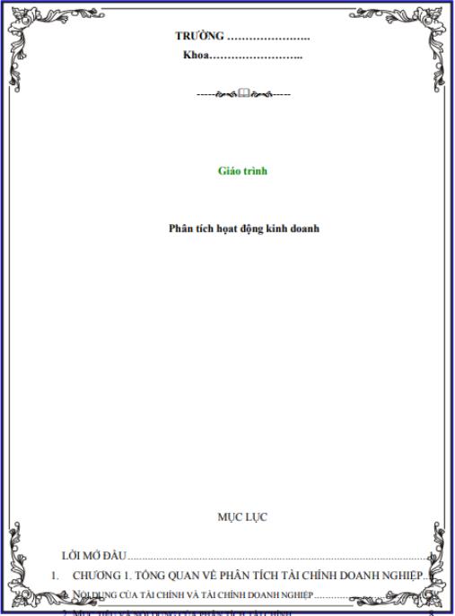 Giáo trình Phân tích hoạt động kinh doanh – Phần 1 | PGS.TS. Trương Bá Thanh