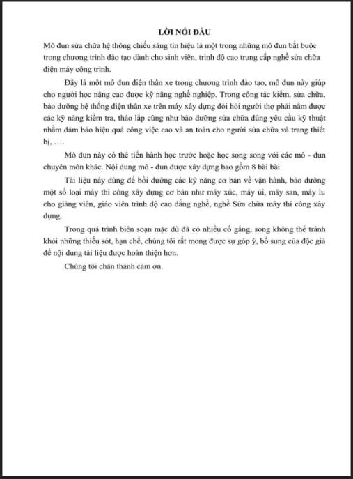 Giáo trình Sửa chữa hệ thống chiếu sáng – tín hiệu | Hướng dẫn chuyên sâu