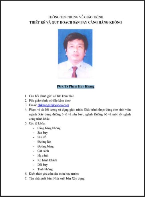 Giáo trình Thiết Kế Và Quy Hoạch Sân Bay Cảng Hàng Không – Tài liệu chuyên sâu hàng không