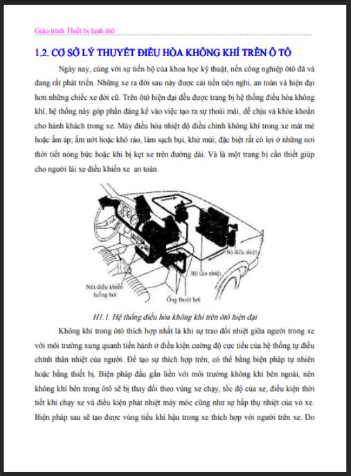 Giáo trình Thiết bị lạnh ô tô – Hướng dẫn toàn diện cho kỹ thuật viên
