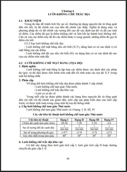 Giáo trình Trắc địa – Phần 2: Kiến thức chuyên sâu từ chương 6
