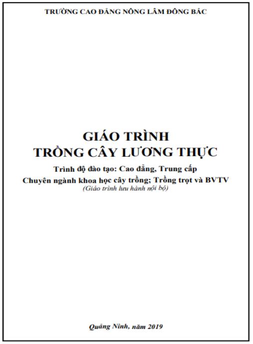 Giáo trình Trồng cây lương thực – Bí quyết vụ mùa bội thu