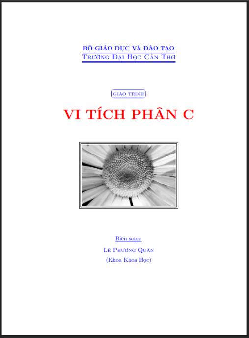Giáo trình Vi tích phân C – Tác giả Lê Phương Quân | PDF chất lượng cao