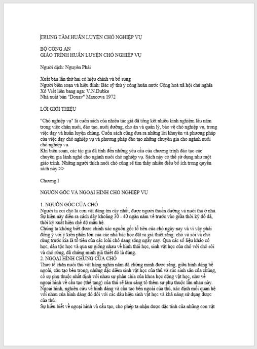 Giáo trình huấn luyện chó nghiệp vụ – Bí quyết chuyên gia thành công