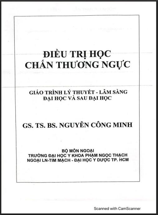 Giáo trình lý thuyết Điều trị học chấn thương ngực – Hướng dẫn toàn diện cho sinh viên y khoa