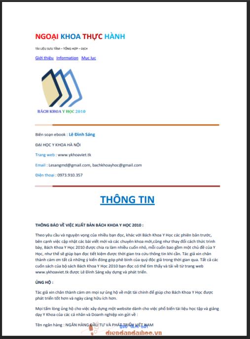 Giáo trình ngoại khoa thực hành – Cẩm nang thực hành chuyên sâu cho bác sĩ