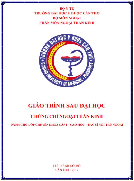Giáo trình sau đại học Chứng chỉ ngoại thần kinh (Dành cho lớp chuyên khoa cấp I – cao học – bác sĩ nội trú ngoại) – Tài liệu quý ĐH YDCTh 2017