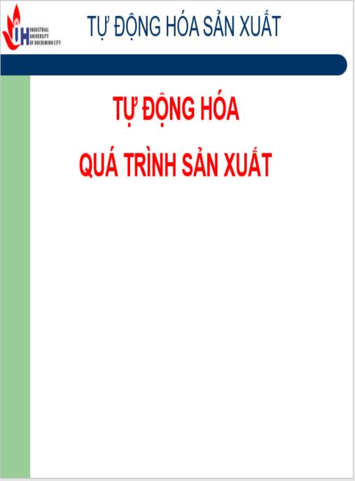 Giáo trình tự động hóa quá trình sản xuất – Hướng dẫn toàn diện tối ưu hóa