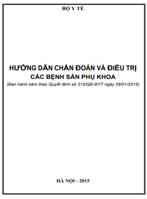 Hướng Dẫn Chẩn Đoán Và Điều Trị Các Bệnh Sản Phụ Khoa – Tài Liệu Chuyên Sâu Cho Bác Sĩ