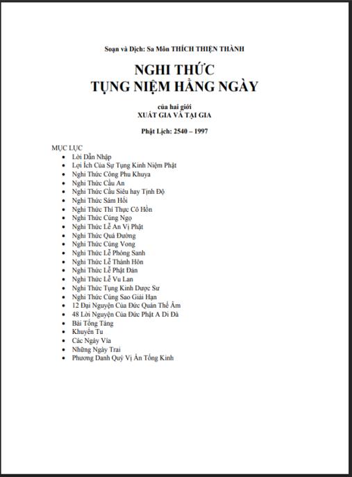 Nghi thức tụng niệm hằng ngày – Bí quyết an lạc tâm hồn Phật tử