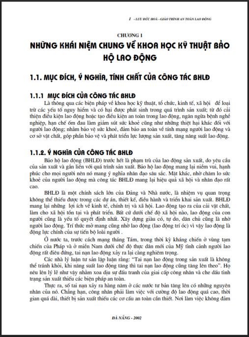 Giáo trình An toàn Lao động Ngành Cơ khí Phần 1 – Hướng dẫn Thực tiễn Chuẩn