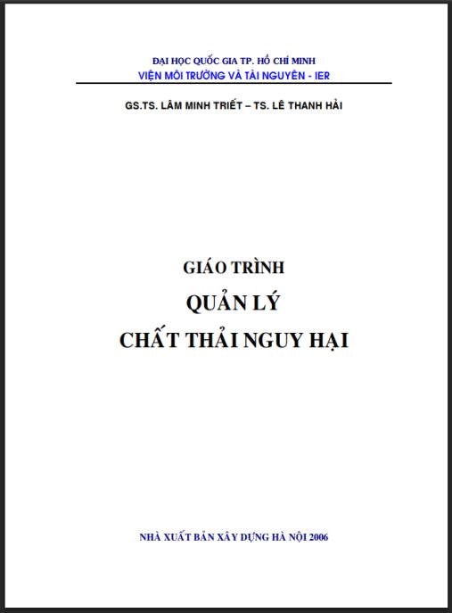 Giáo trình Quản lý Chất thải Nguy hiểm – Cẩm nang toàn diện thiết yếu