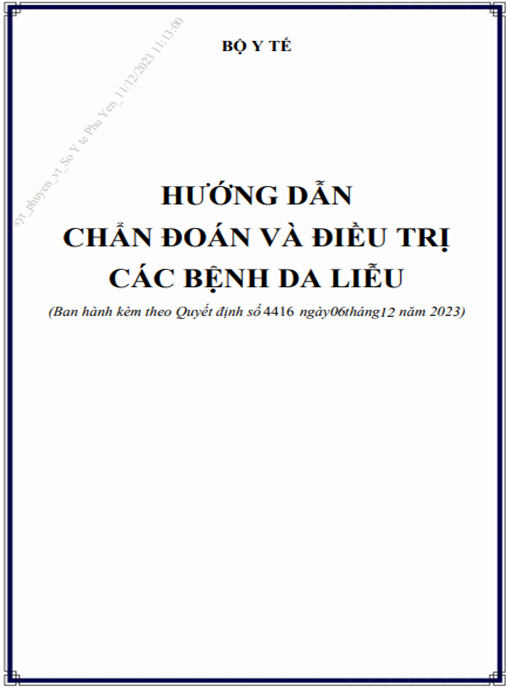 Hướng Dẫn Chẩn Đoán, Điều Trị Các Bệnh Da Liễu – Tài Liệu Y Khoa Toàn Diện