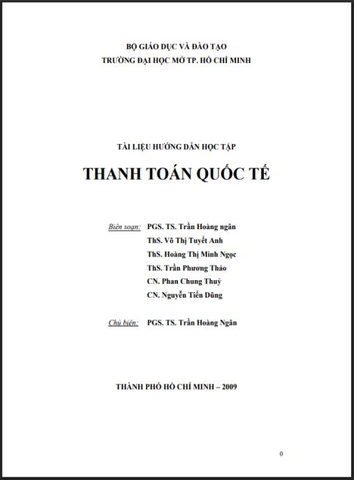 Hướng Dẫn Học Tập Thanh Toán Quốc Tế – Ebook Chuẩn Cho Sinh Viên Ngoại Thương