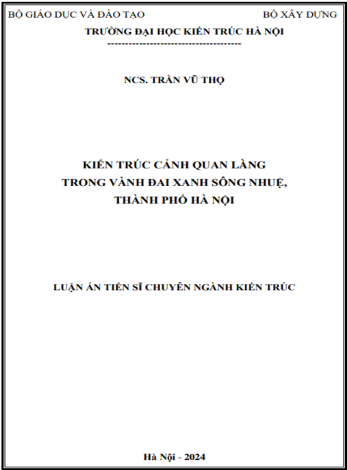 Tổ chức kiến trúc cảnh quan làng trong vành đai xanh Sông Nhuệ, Hà Nội – Ebook PDF